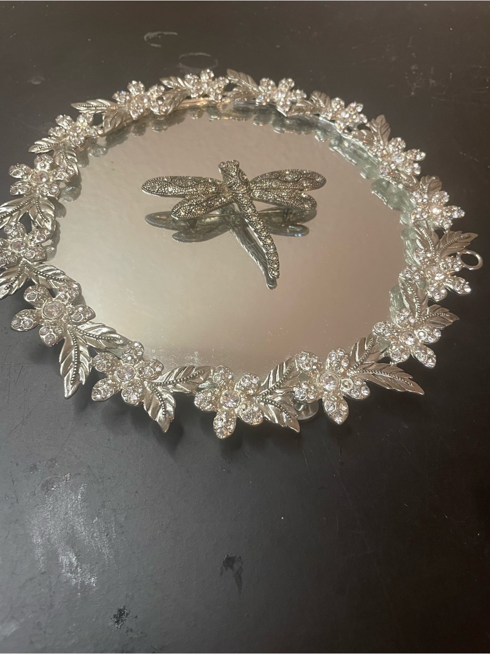 Signed Judith Jack 3” Sterling Silver Marcasite Dragonfly Brooch